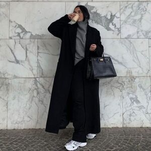 London Fog Black maxi winter coat